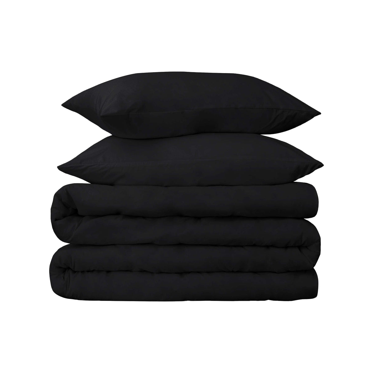  Superior Premium Egyptian Cotton 530 Thread Count Solid Duvet Cover Set - Black