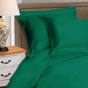  Superior Premium Egyptian Cotton 530 Thread Count Solid Duvet Cover Set -  Green