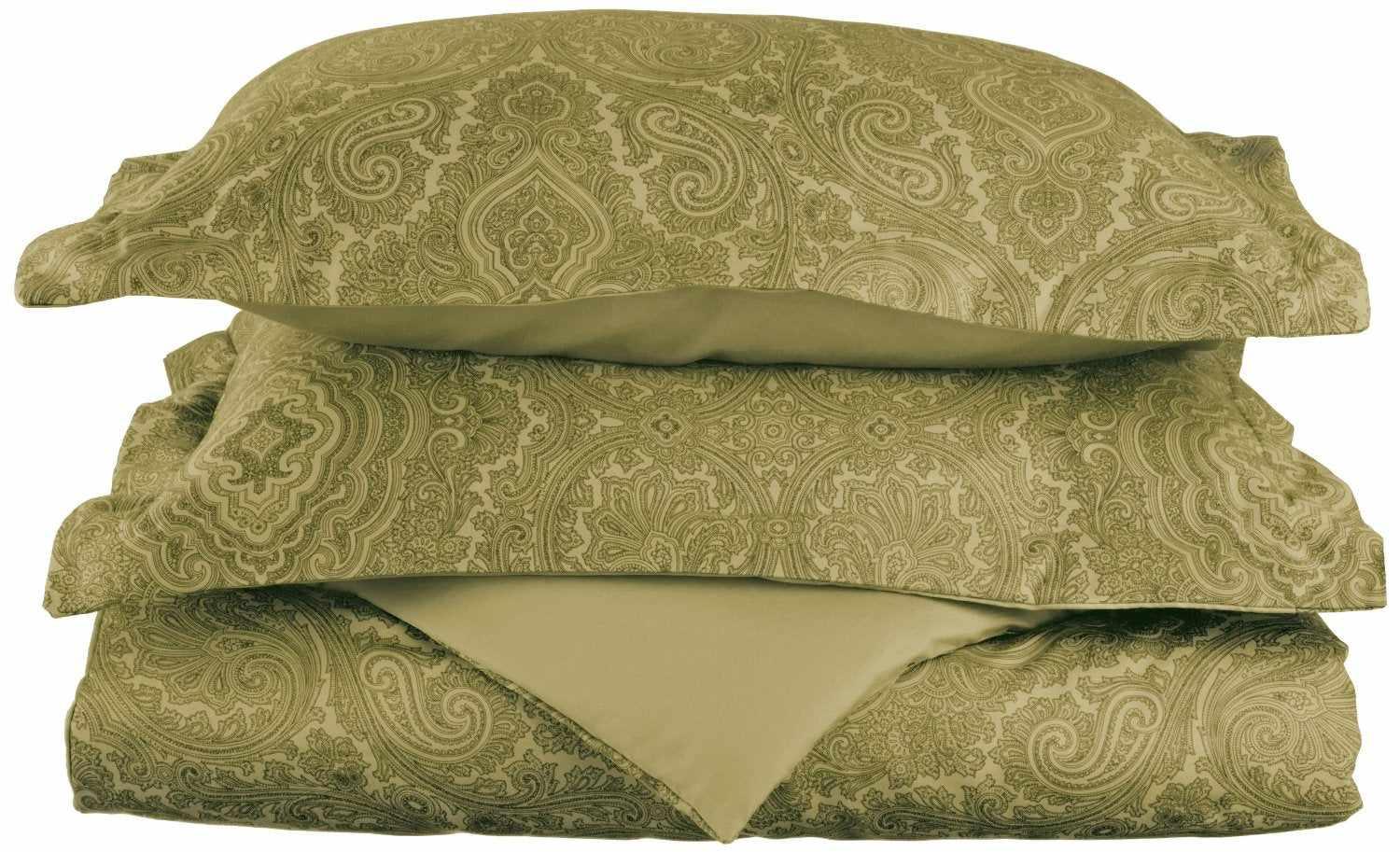 Cotton Blend 600 Thread Count Paisley Duvet Cover Set - Duvet Cover Set by Superior Brand