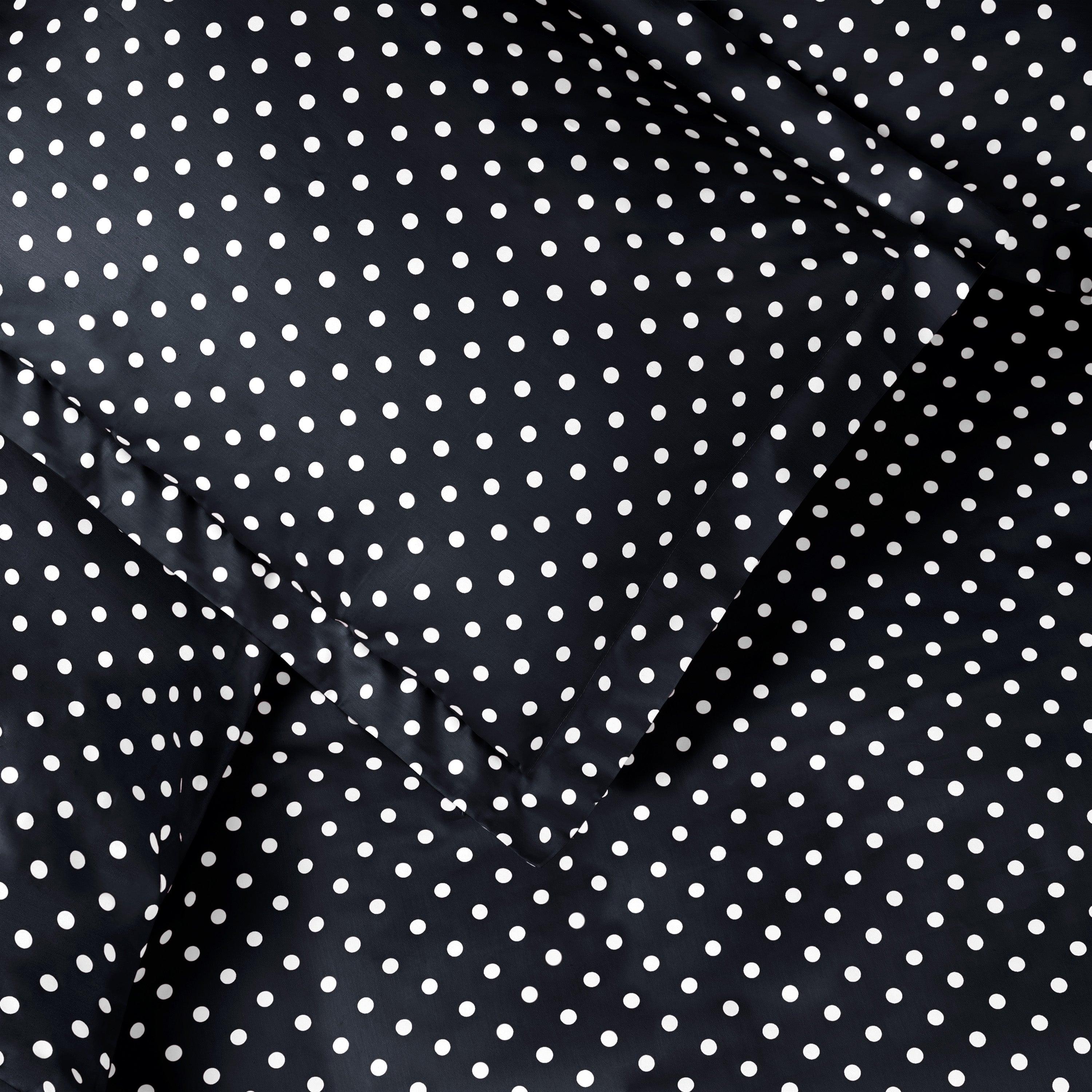 Cotton Blend 600 Thread Count Polka Dot Duvet Cover Set - Duvet Cover Set by Superior Brand