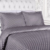 Cotton Blend 600 Thread Count Polka Dot Duvet Cover Set - Duvet Cover Set by Superior Brand