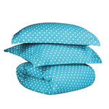 Cotton Blend 600 Thread Count Polka Dot Duvet Cover Set - Duvet Cover Set by Superior Brand