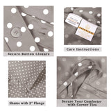 Cotton Blend 600 Thread Count Polka Dot Duvet Cover Set - Duvet Cover Set by Superior Brand