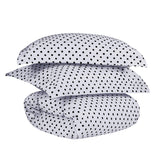 Cotton Blend 600 Thread Count Polka Dot Duvet Cover Set - Duvet Cover Set by Superior Brand