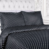 Cotton Blend 600 Thread Count Polka Dot Duvet Cover Set - Duvet Cover Set by Superior Brand