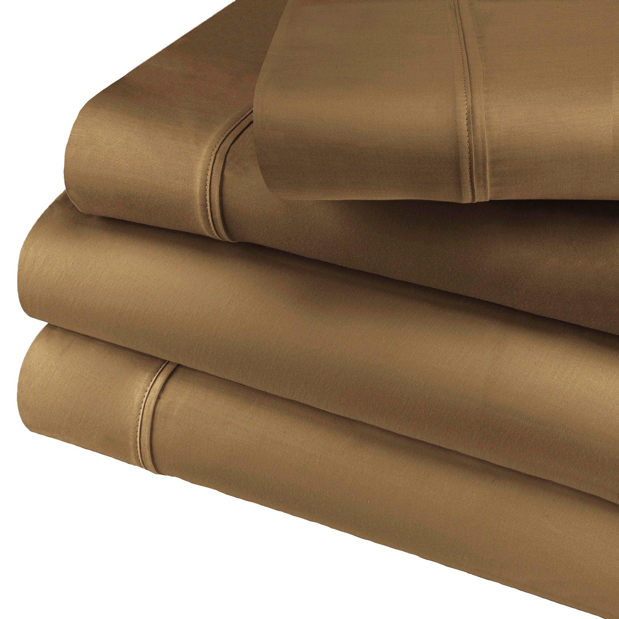 600 Thread Count Cotton Blend Bed Sheet Set Solid Deep Pocket - Sheet Set by Superior Brand
