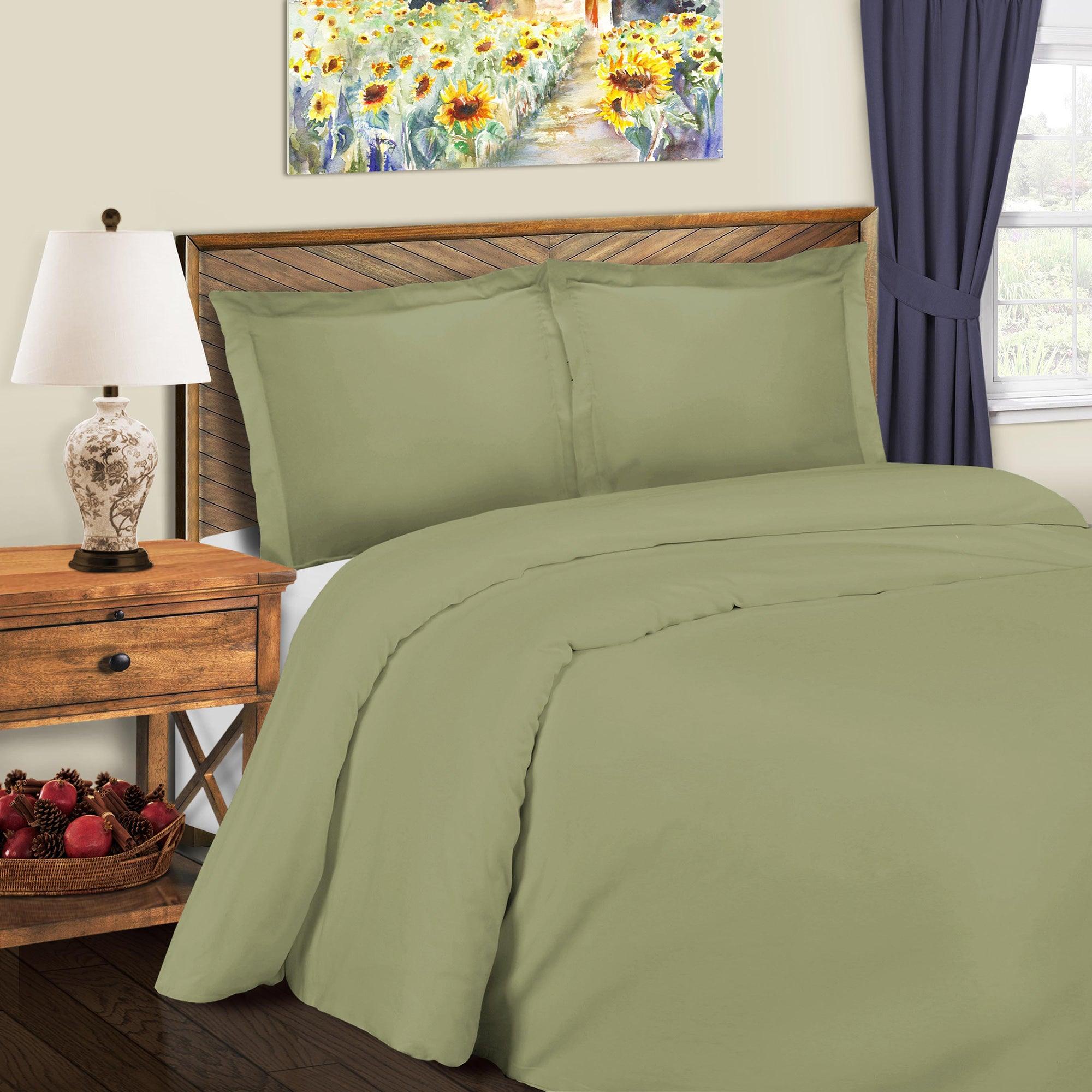 Cotton Blend 600 Thread Count Solid Duvet Cover Set - Duvet Cover Set by Superior Brand