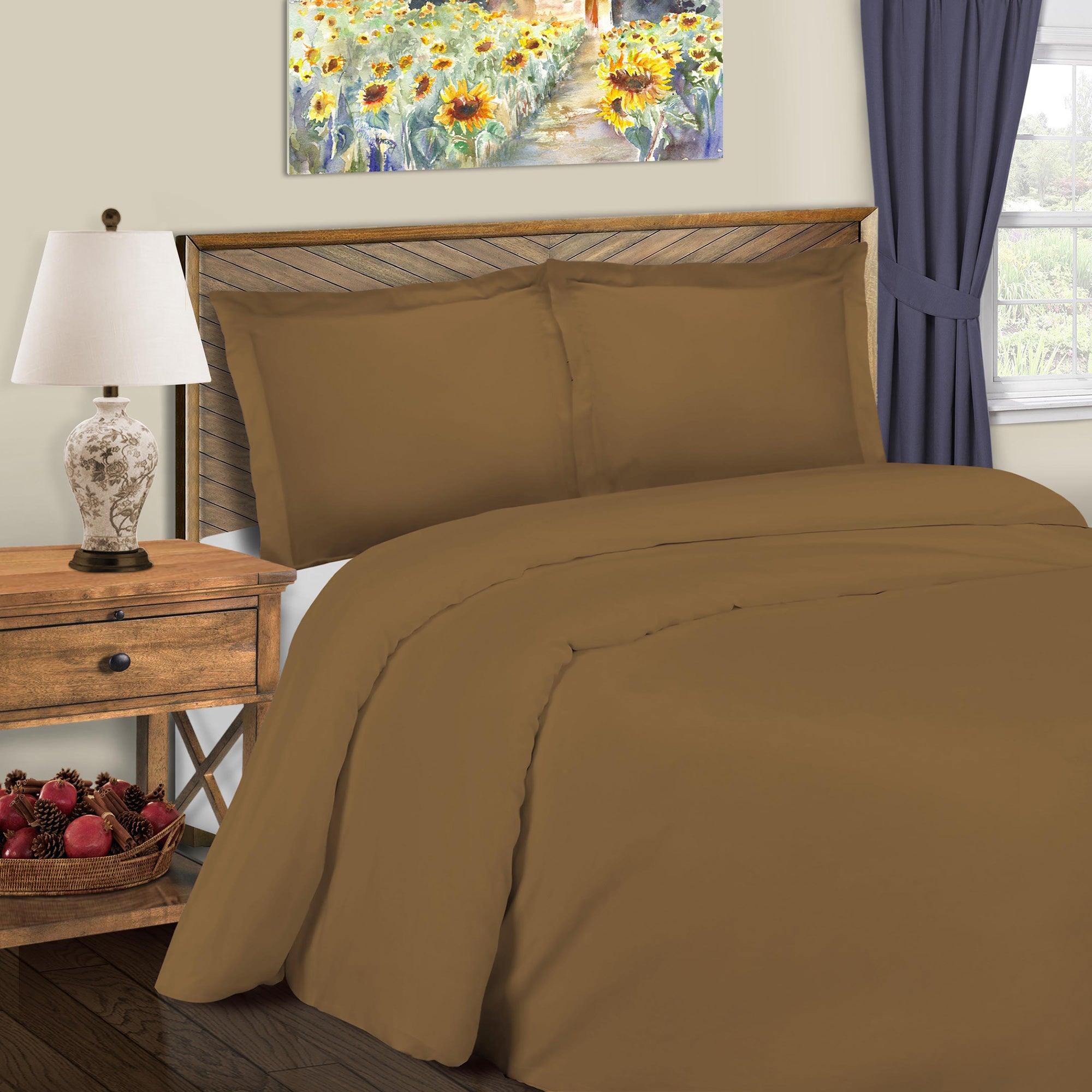 Cotton Blend 600 Thread Count Solid Duvet Cover Set - Duvet Cover Set by Superior Brand