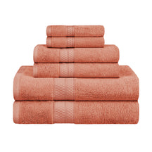 Rayon from Bamboo Ultra-Plush Heavyweight Assorted 6-Piece Towel Set - Salmon
