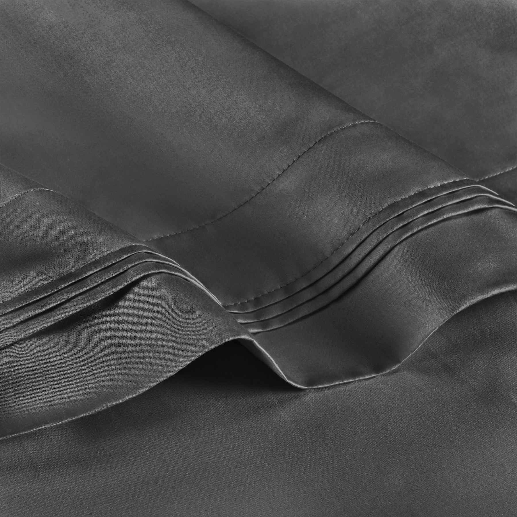 Premium 650 Thread Count Egyptian Cotton Solid Pillowcase Set -  Grey