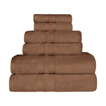 Superior Ultra Soft Cotton Absorbent Solid Assorted 6-Piece Towel Set - Chocolate