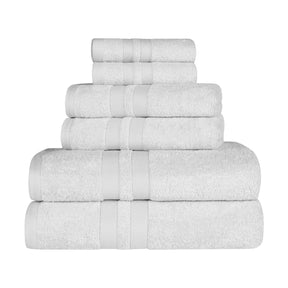 Superior Ultra Soft Cotton Absorbent Solid Assorted 6-Piece Towel Set - Silver