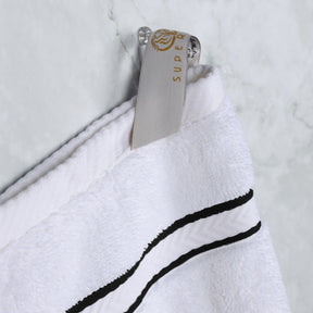 Ultra Plush Turkish Cotton Super Absorbent Solid 2-Piece Bath Sheet Set - Black