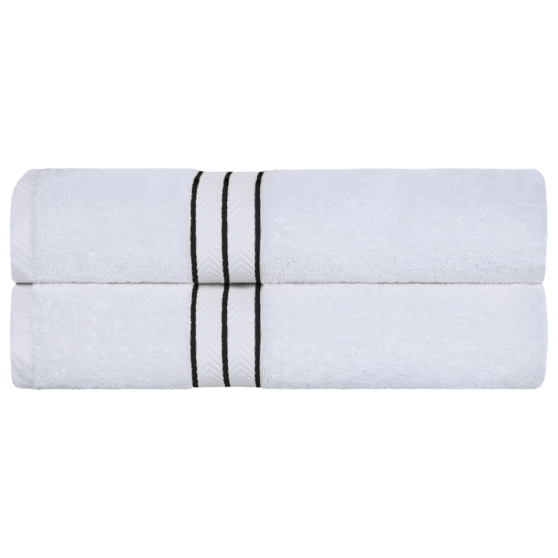 Ultra Plush Turkish Cotton Super Absorbent Solid 2-Piece Bath Sheet Set - Black
