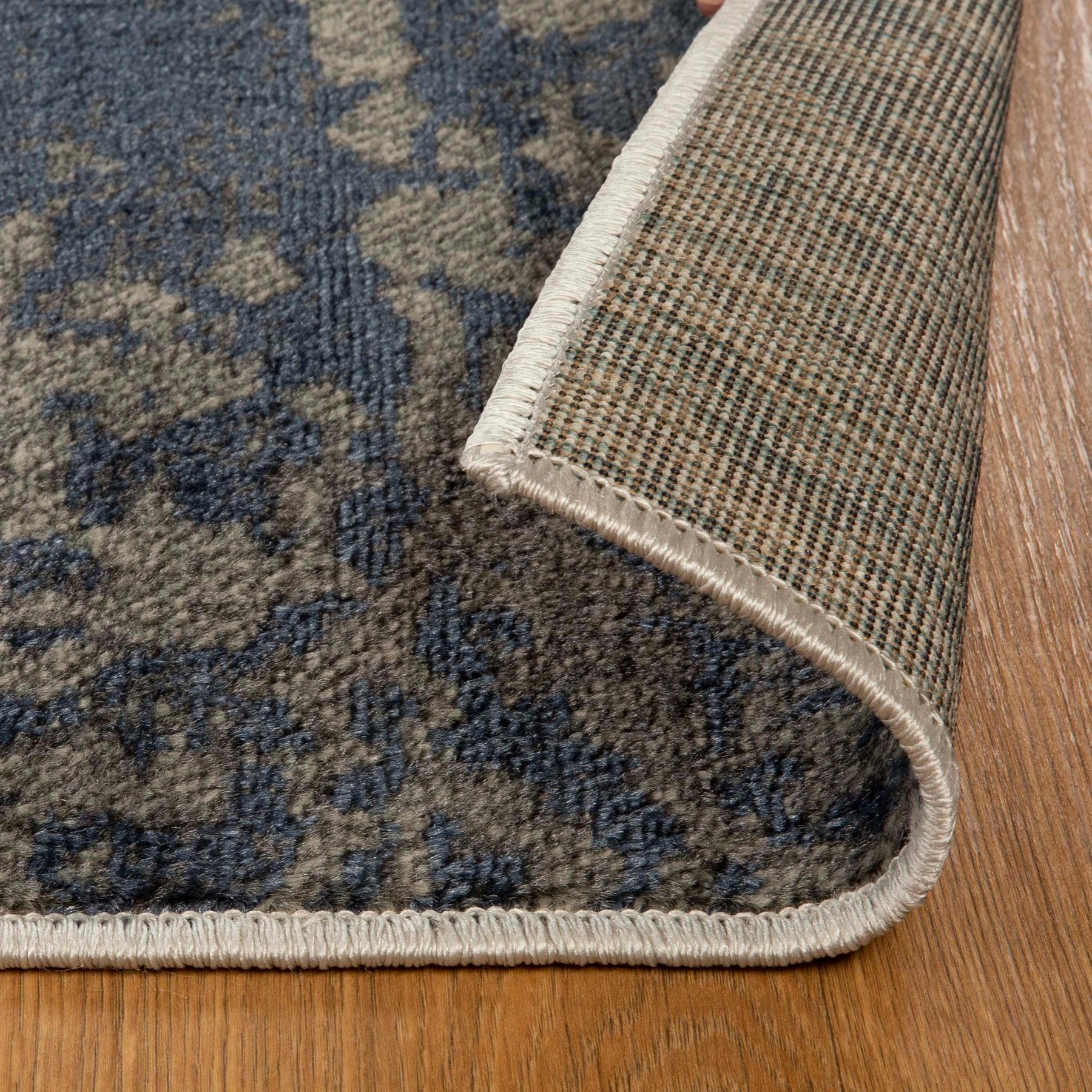 Modern Patchwork Design Indoor Area Rug or Runner - Blue