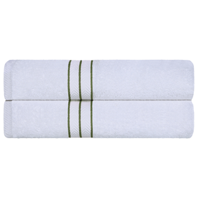 Ultra Plush Turkish Cotton Super Absorbent Solid 2-Piece Bath Sheet Set - Forest Green