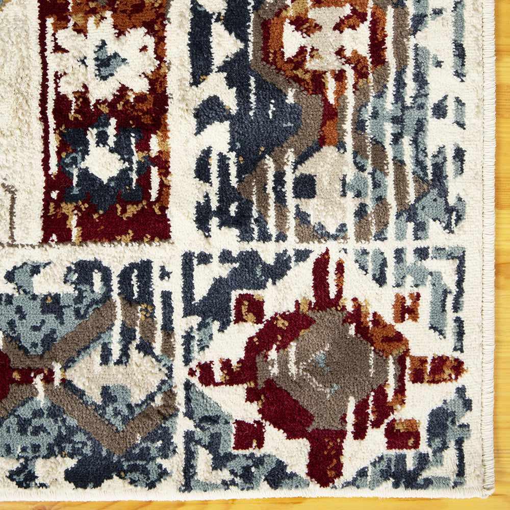 Modern Oriental Jute Backing Geometric Indoor Southwestern Area Rug-Rugs by Superior-Home City Inc