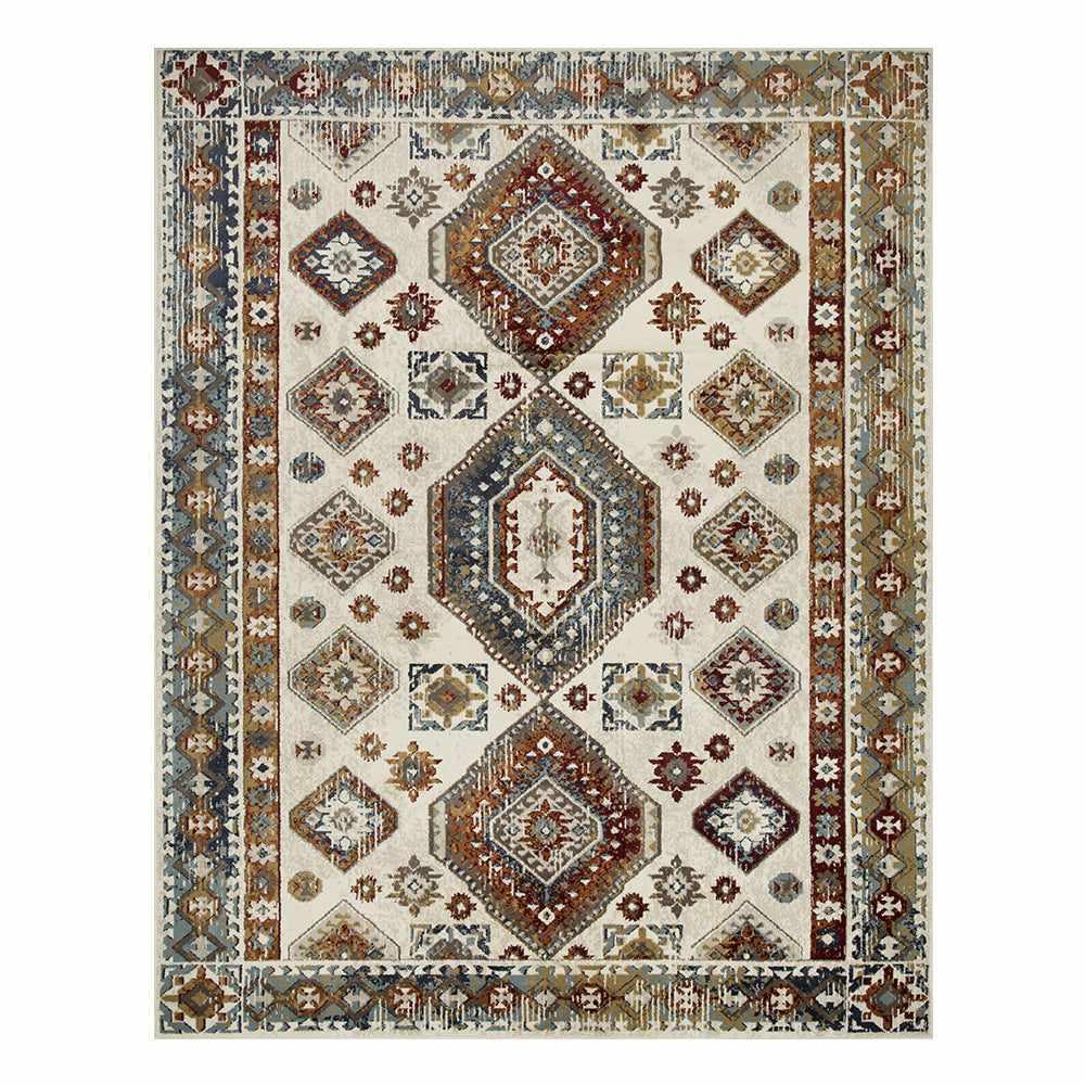 Modern Oriental Jute Backing Geometric Indoor Southwestern Area Rug-Rugs by Superior-Home City Inc