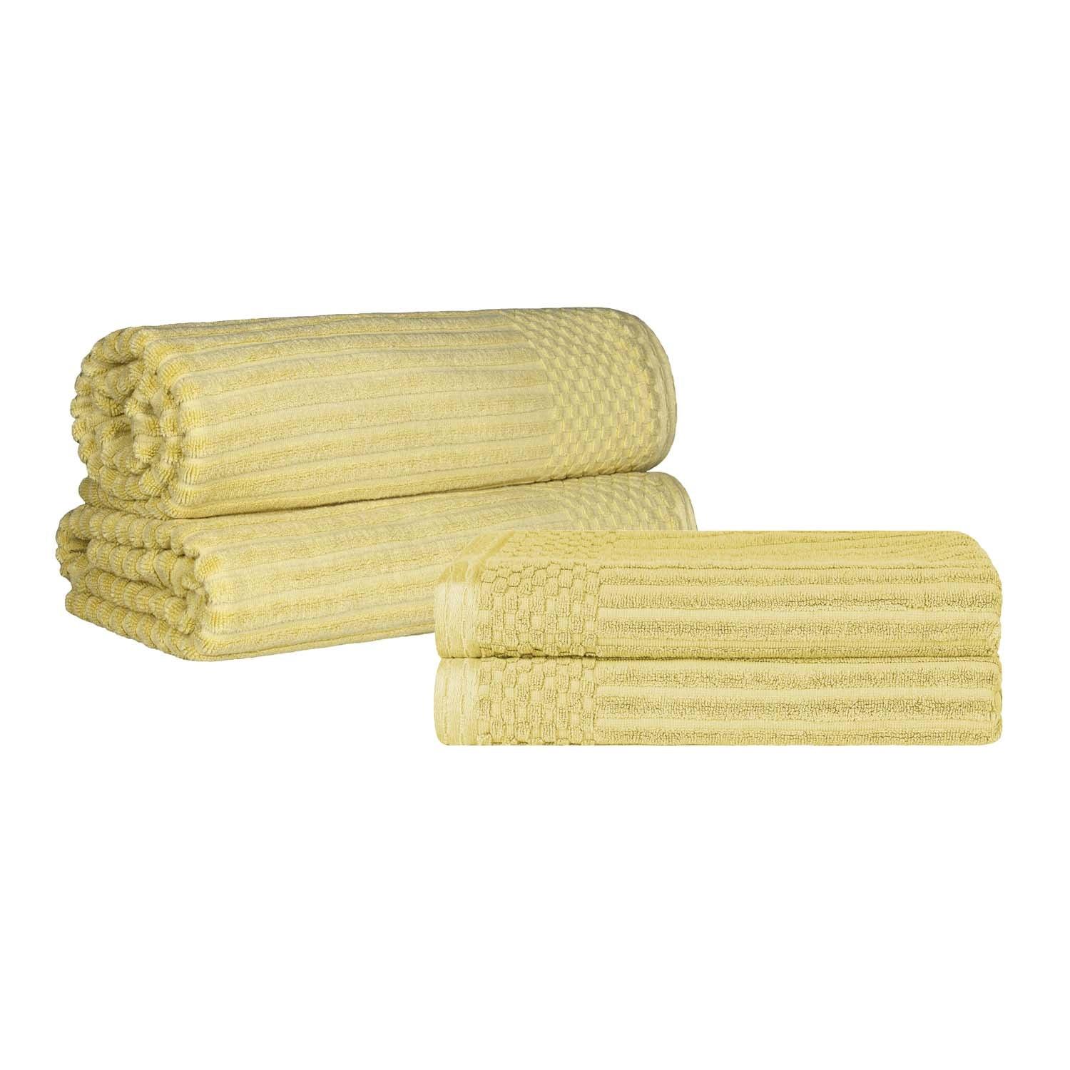 Superior Soho Ribbed Textured Cotton Ultra-Absorbent Bath Sheet/ Bath Towel Set-Towel set by Superior-Home City Inc