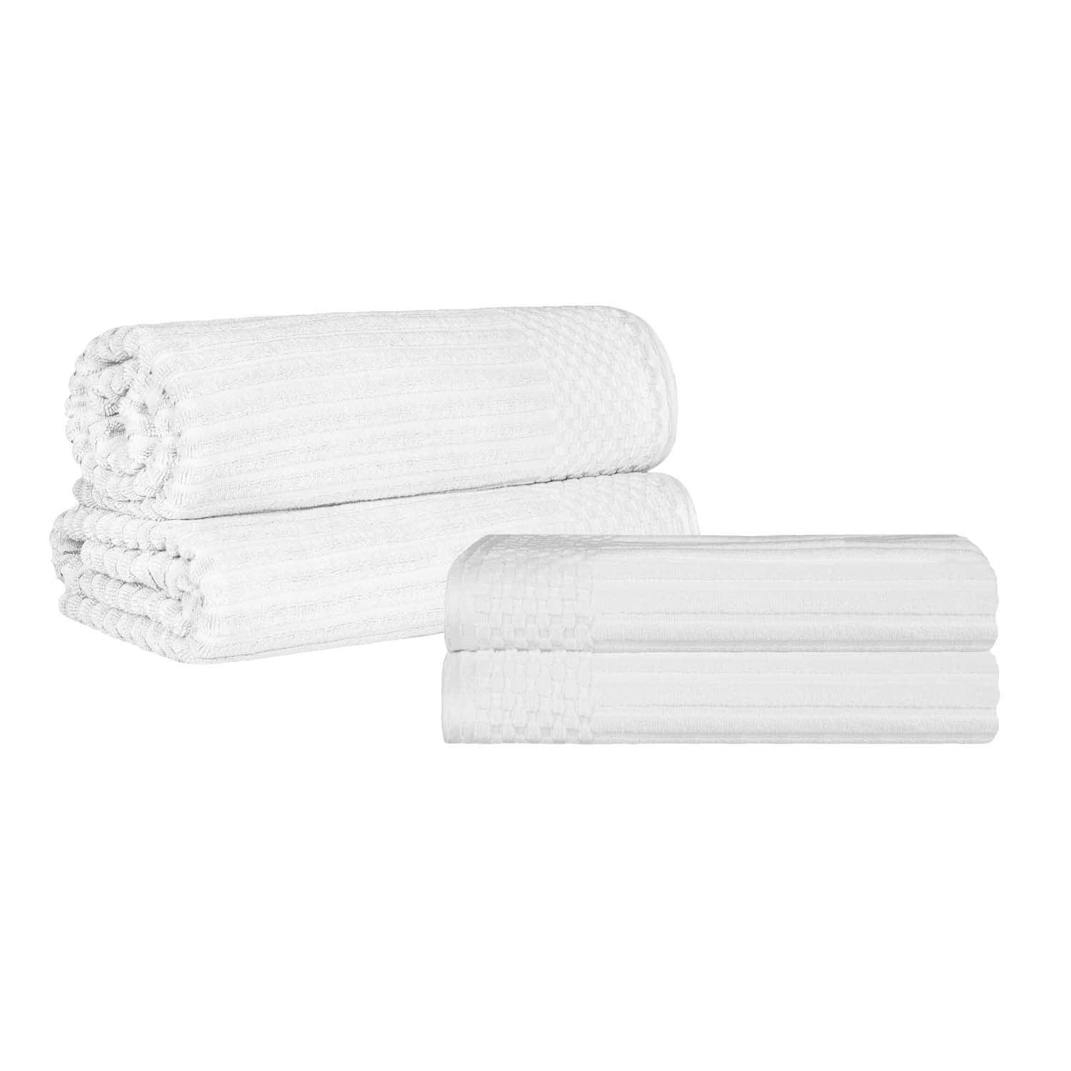 Superior Soho Ribbed Textured Cotton Ultra-Absorbent Bath Sheet/ Bath Towel Set-Towel set by Superior-Home City Inc