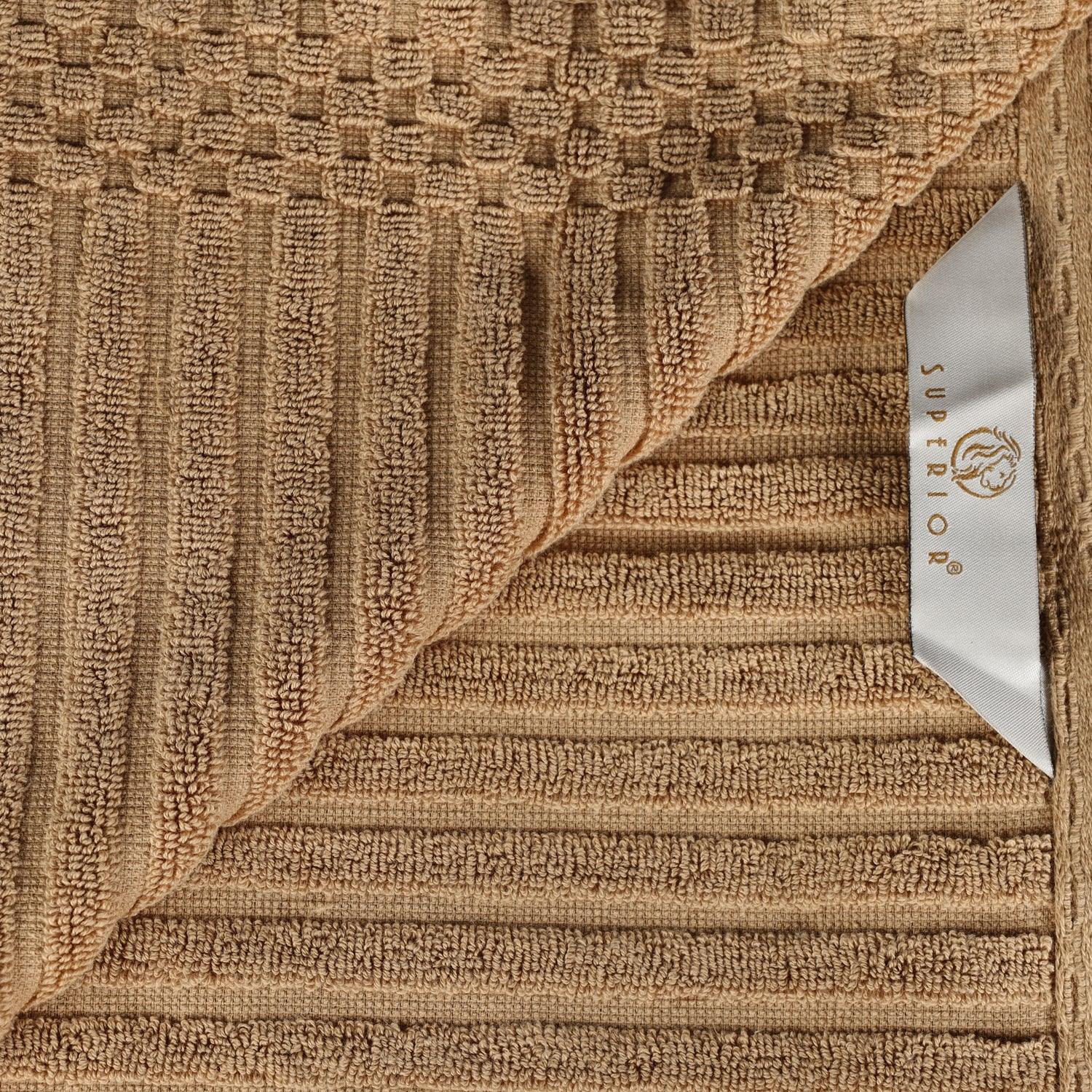 Cotton Ribbed Textured Bath Sheet & Towel Set 4-Piece - Soho - Towel Set by Superior Brand