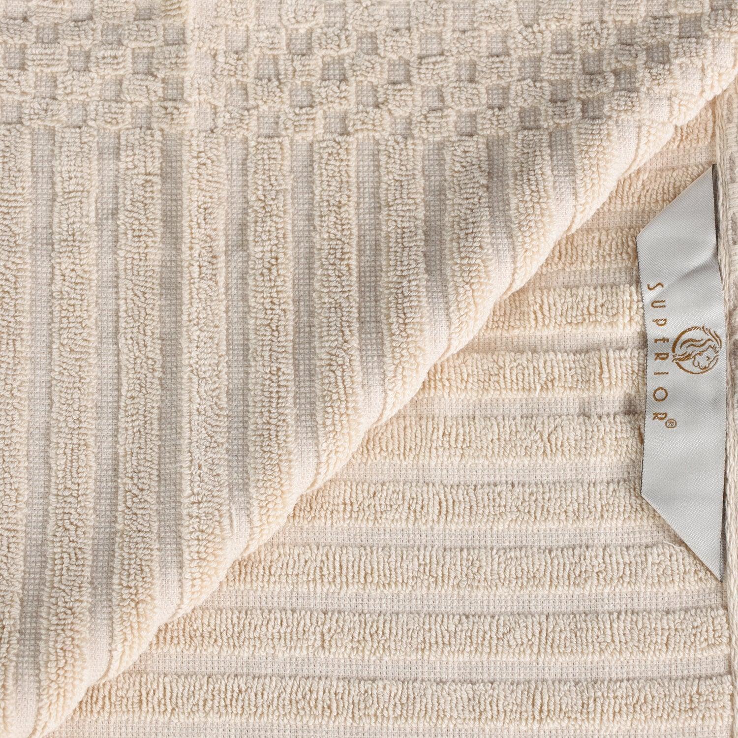 Superior Soho Ribbed Textured Cotton Ultra-Absorbent Bath Sheet/ Bath Towel Set-Towel set by Superior-Home City Inc
