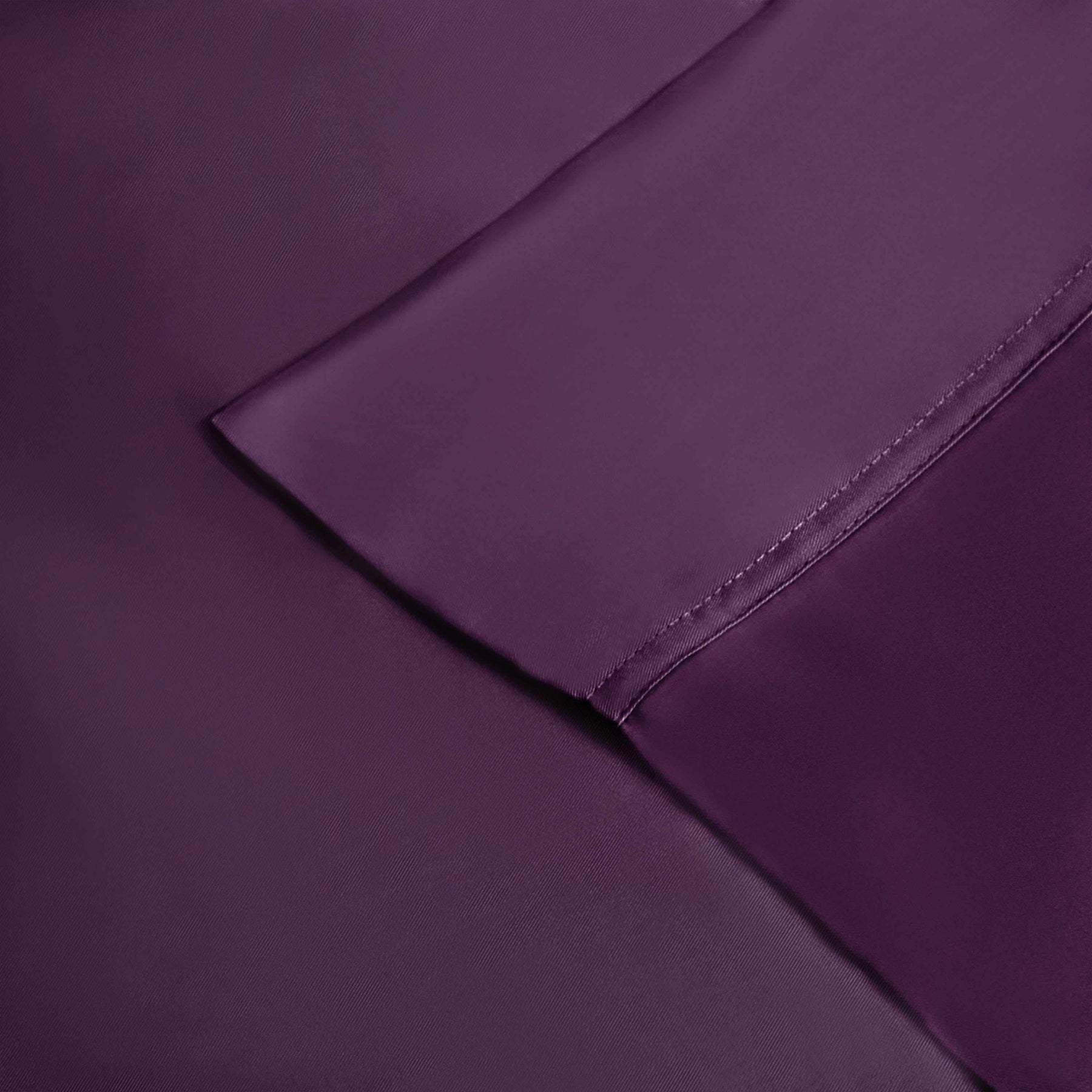 Superior 100% Rayon From Bamboo 300 Thread Count Solid 2 Piece Pillowcase Set - Purple