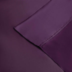 Superior 100% Rayon From Bamboo 300 Thread Count Solid 2 Piece Pillowcase Set - Purple