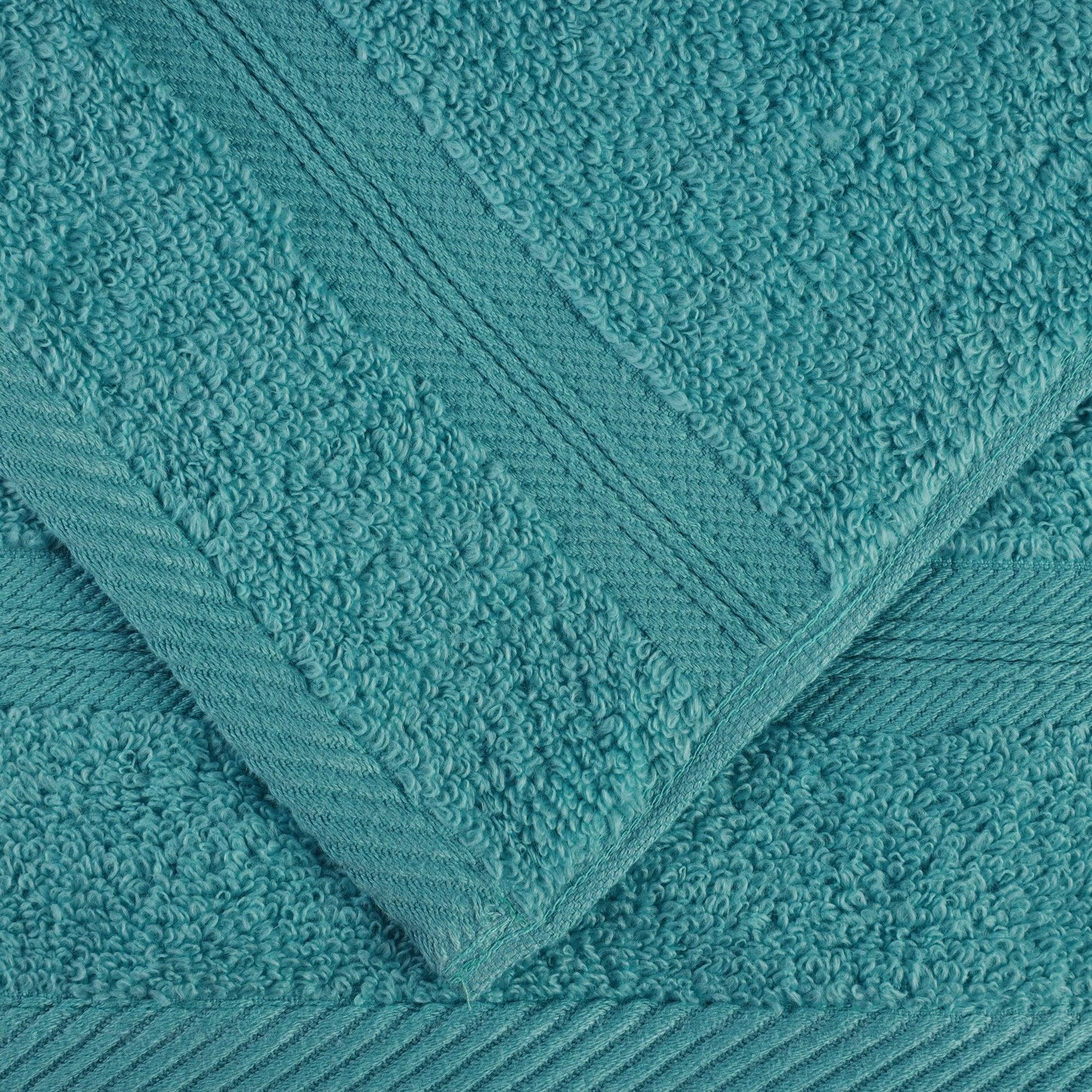  Superior Smart Dry Zero Twist Cotton 4-Piece Bath Towel Set -Turquoise