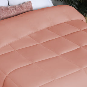Superior Solid All Season Down Alternative Microfiber Comforter - Blush