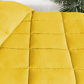 Superior Solid All Season Down Alternative Microfiber Comforter - yellow