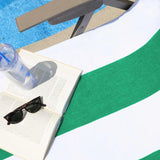 Cabana Striped Cotton Standard Size Chaise Lounge Chair Cover Set - Lounge Chair Cover by Superior Brand