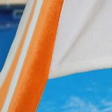 Cabana Striped Cotton Standard Size Chaise Lounge Chair Cover Set - Lounge Chair Cover by Superior Brand