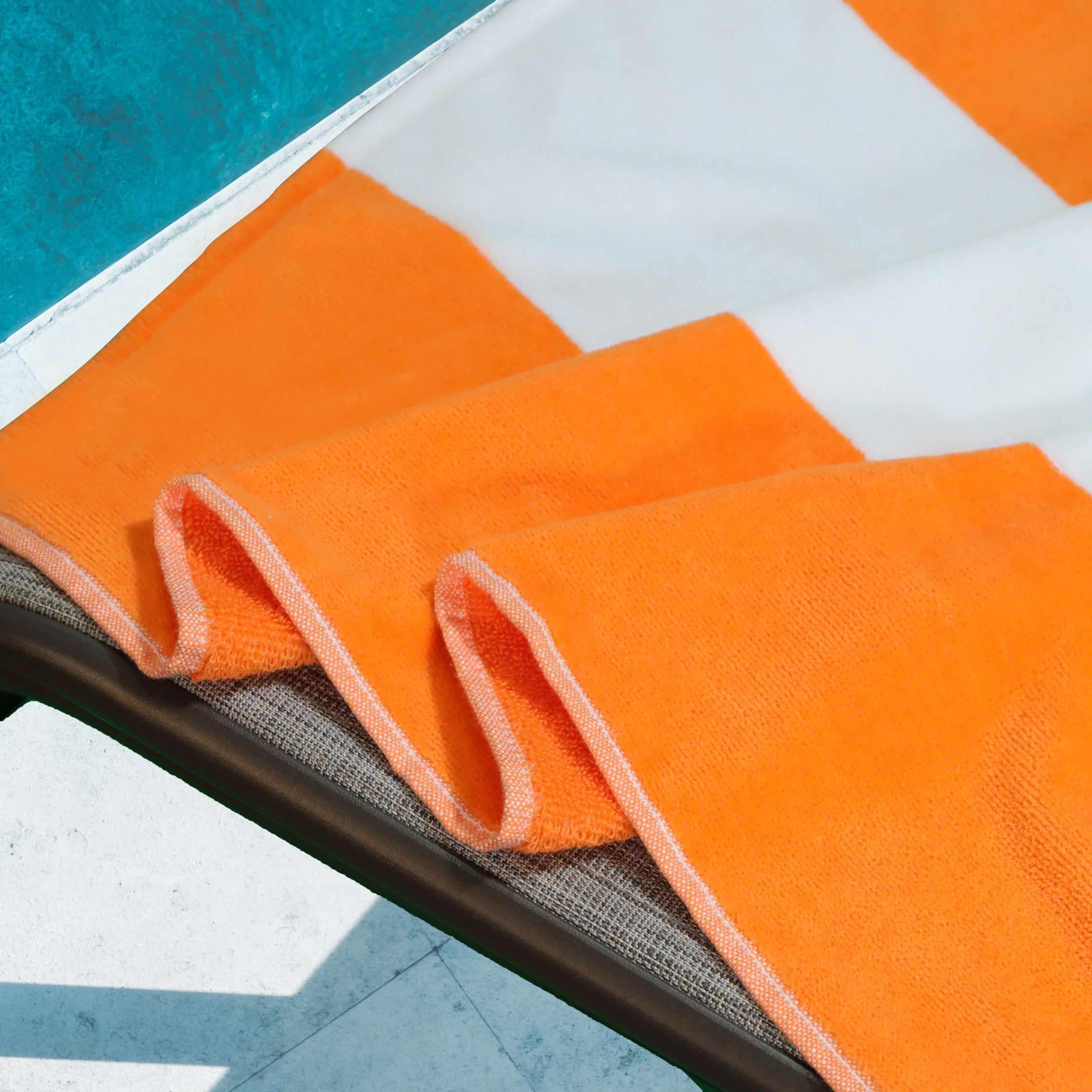 Cabana Striped Cotton Standard Size Chaise Lounge Chair Cover Set - Lounge Chair Cover by Superior Brand