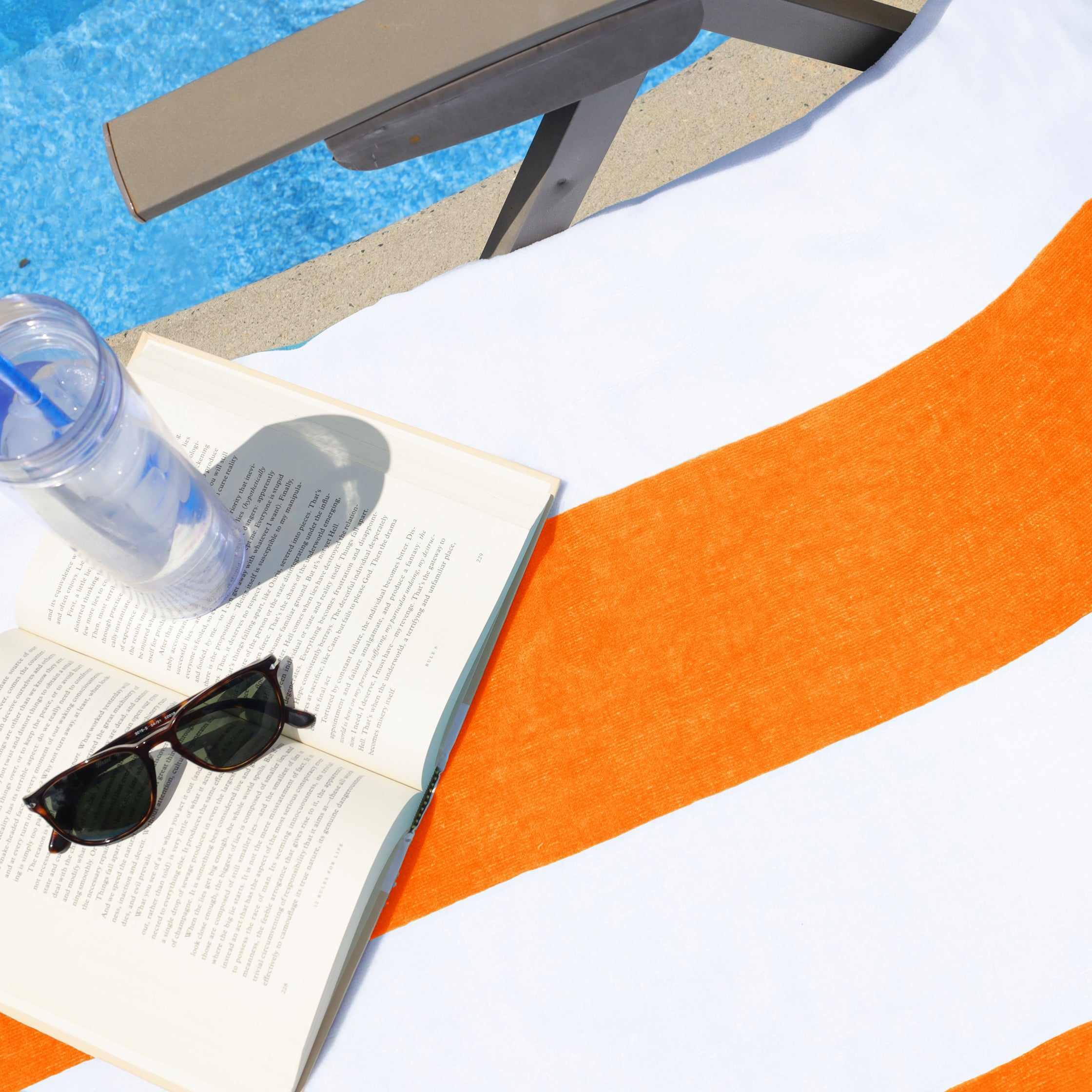 Cabana Striped Cotton Standard Size Chaise Lounge Chair Cover Set - Lounge Chair Cover by Superior Brand