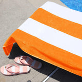 Cabana Striped Cotton Standard Size Chaise Lounge Chair Cover Set - Lounge Chair Cover by Superior Brand