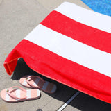 Cabana Striped Cotton Standard Size Chaise Lounge Chair Cover Set - Lounge Chair Cover by Superior Brand