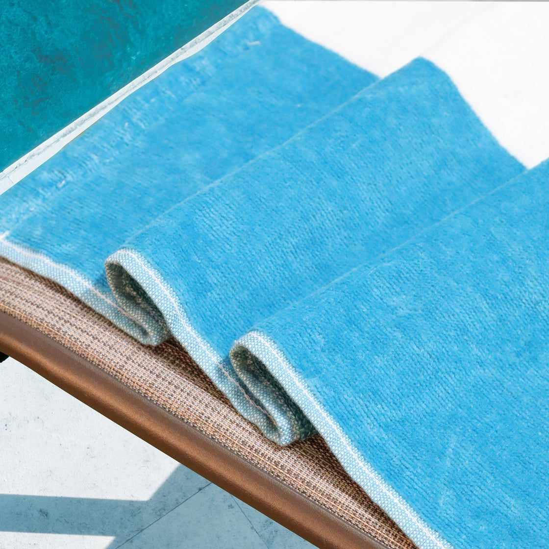 Cabana Striped Cotton Standard Size Chaise Lounge Chair Cover Set - Lounge Chair Cover by Superior Brand