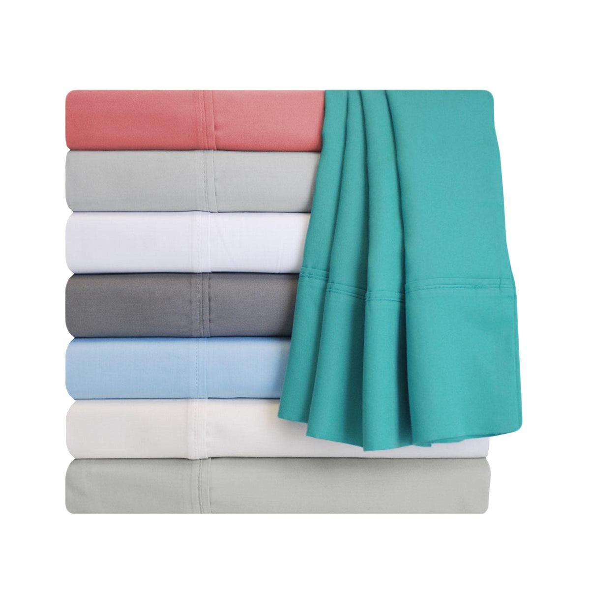 Superior Solid Count Cotton Blend Deep Pocket Sheet Set - Blush