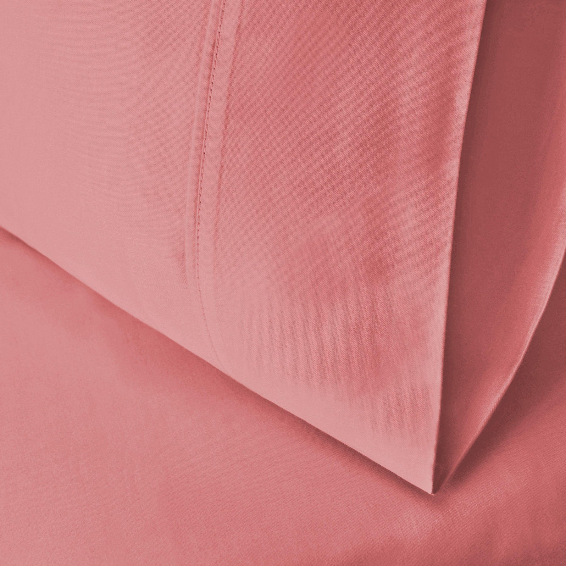  Superior Solid Cotton Blend Pillowcase Set - Blush