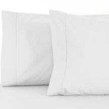 Superior Solid Cotton Blend Pillowcase Set - White