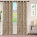 Ghera Jacquard Curtain Panel Set with Grommet Top Header - Semi Sheer Curtains by Superior Brand