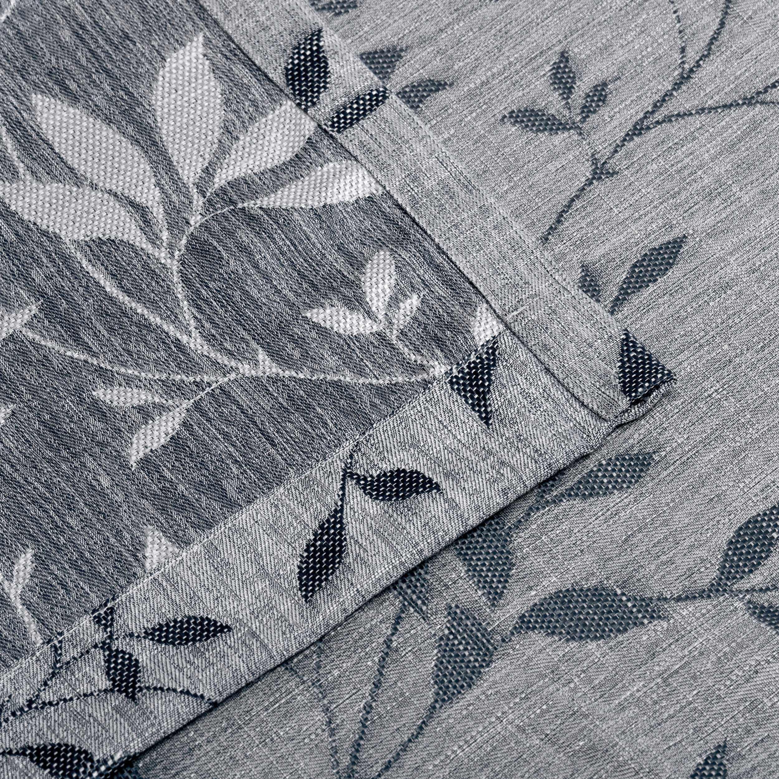 Ghera Jacquard Curtain Panel Set with Grommet Top Header - Semi Sheer Curtains by Superior Brand
