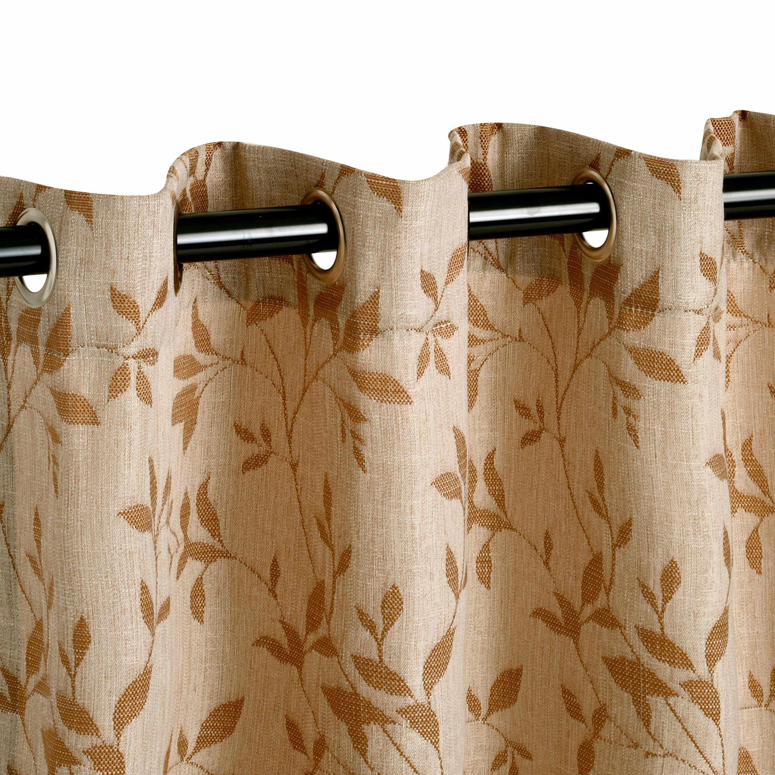Ghera Jacquard Curtain Panel Set with Grommet Top Header - Semi Sheer Curtains by Superior Brand