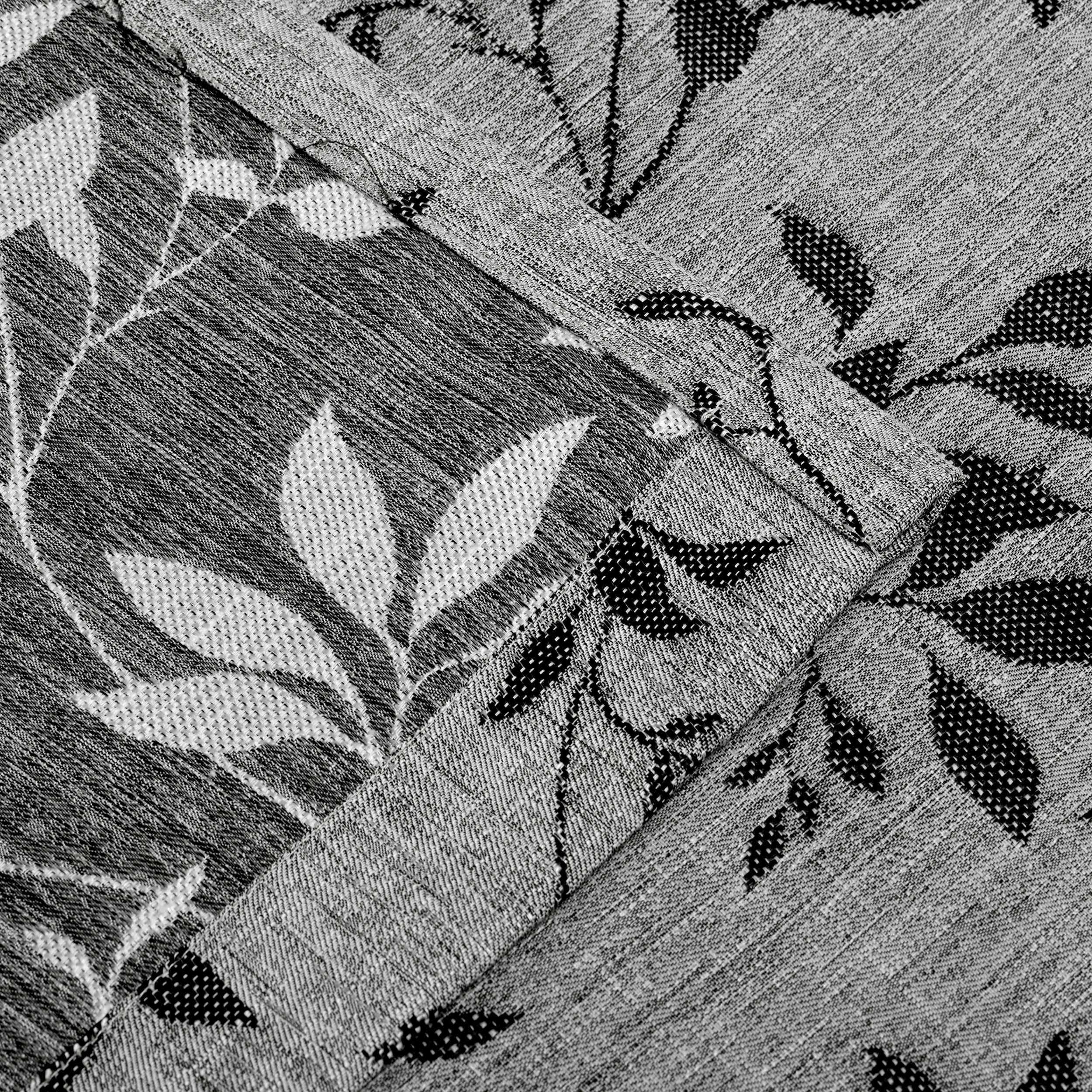 Ghera Jacquard Curtain Panel Set with Grommet Top Header - Semi Sheer Curtains by Superior Brand
