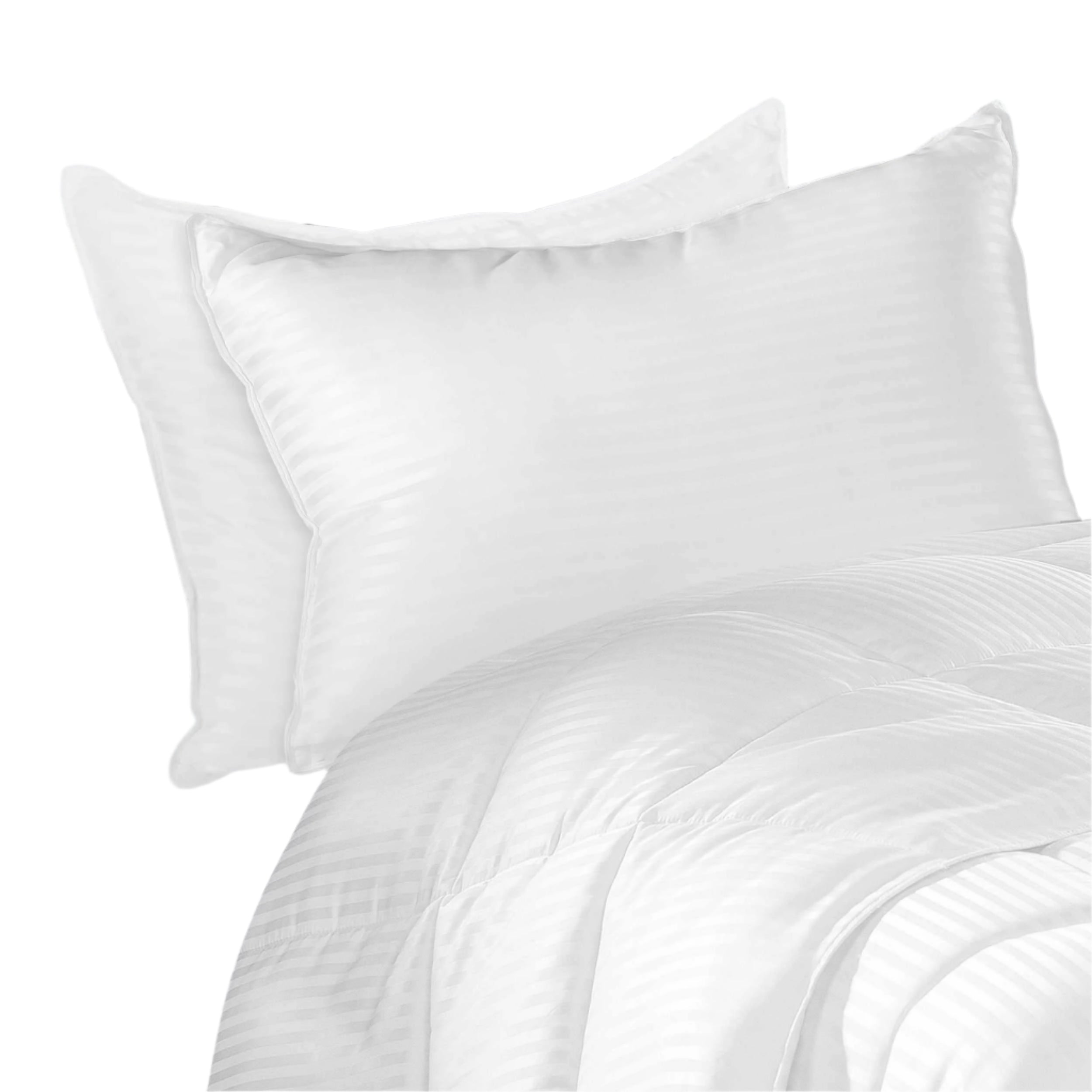 Medium Density Down Alternative Striped Pillows, Set of 2 Or 4 - Pillows by Superior Brand