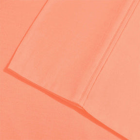 Superior 2 Piece Microfiber Wrinkle Resistant Solid Pillowcase Set - Coral