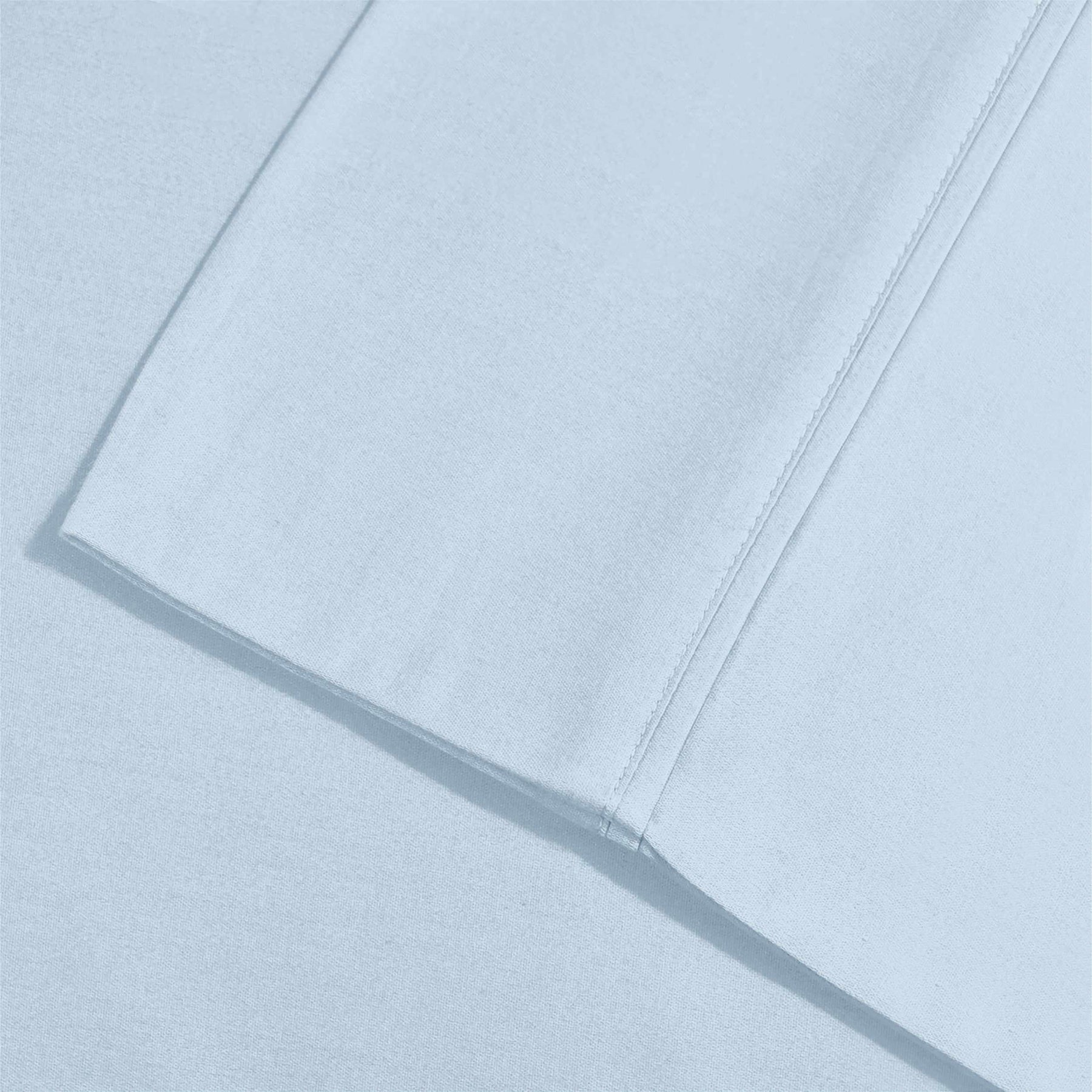 Superior 2 Piece Microfiber Wrinkle Resistant Solid Pillowcase Set - Light Blue