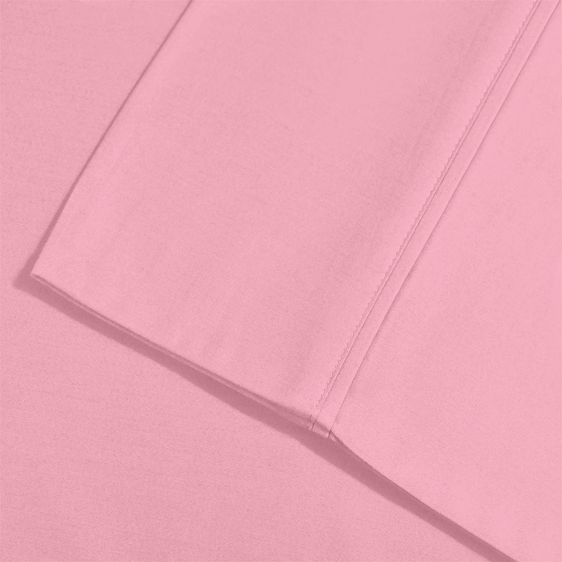 Superior 2 Piece Microfiber Wrinkle Resistant Solid Pillowcase Set - Pink