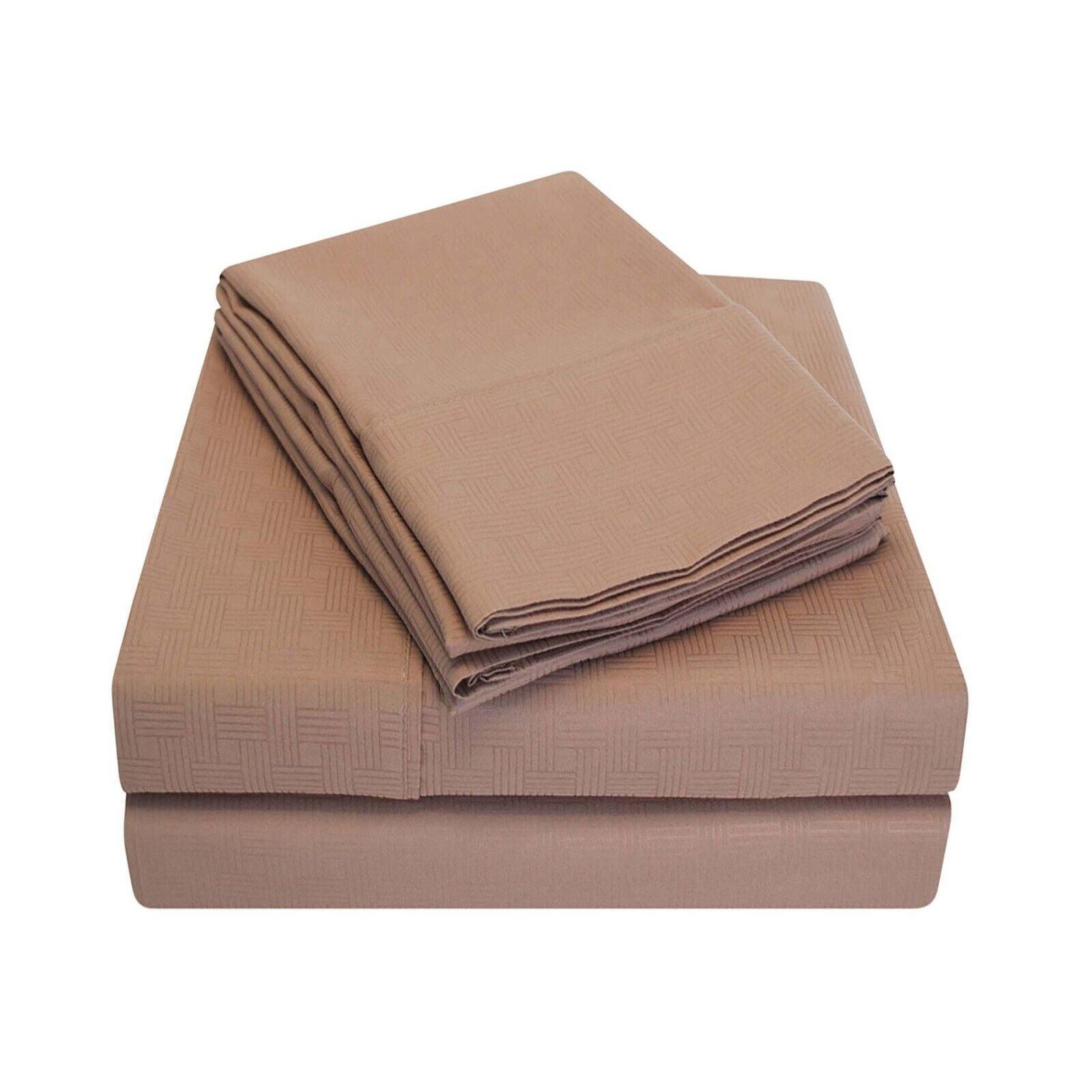 Microfiber Embossed Basketweave Deep Pocket Bed Sheet Set - Sheet Set by Superior Brand